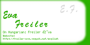 eva freiler business card